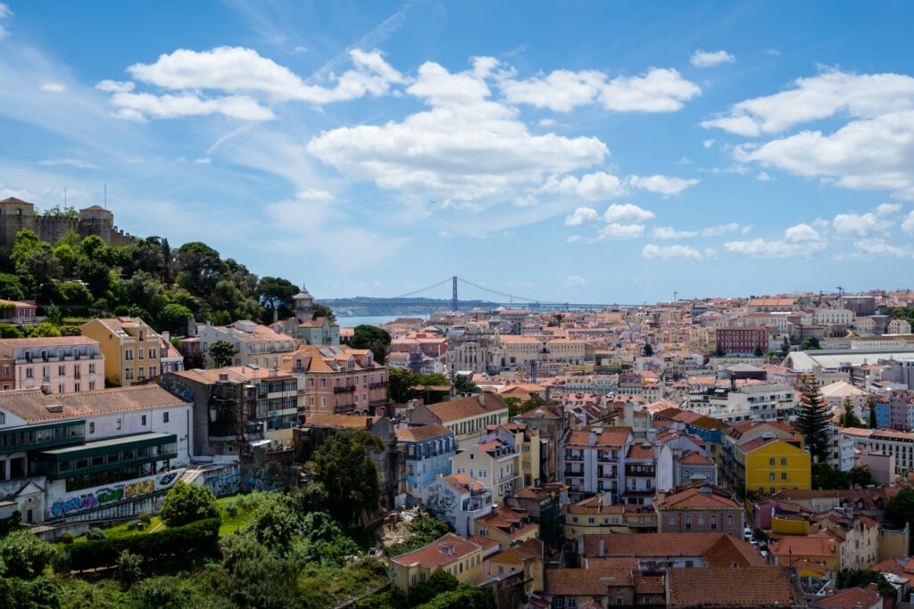 Lissabon Panoramablick bis zur Ponte 25 de Abril